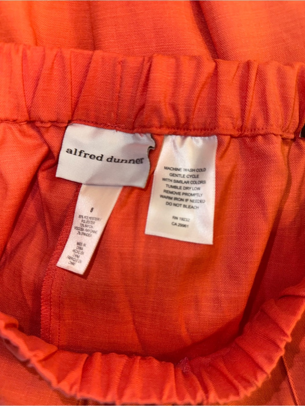Alfred Dunner Bright peach Capris with Elastic Waist - Picture 5 of 5
